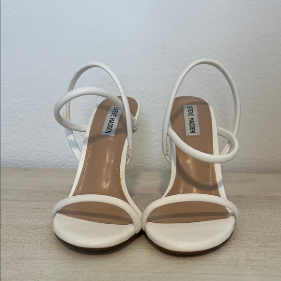 Steve Madden White Strappy Heels - Picture 3 of 8